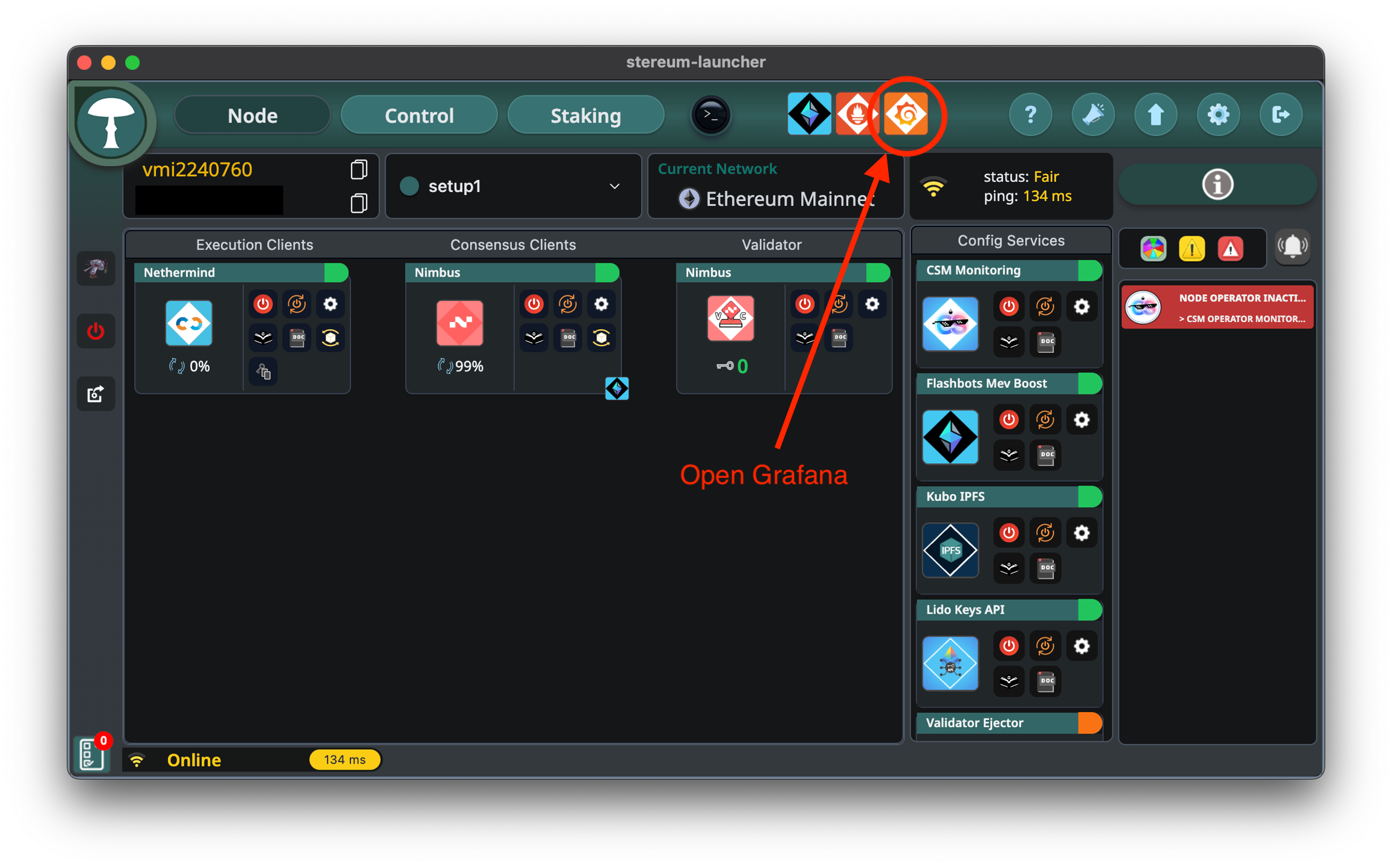 Stereum Grafana