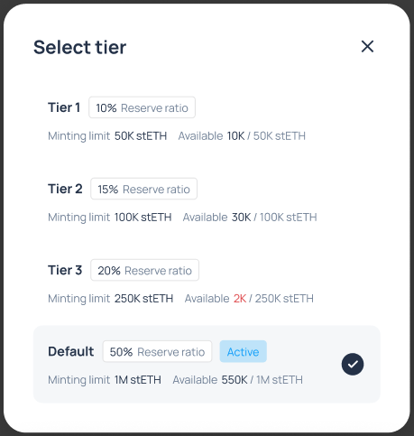 Selecting Tier