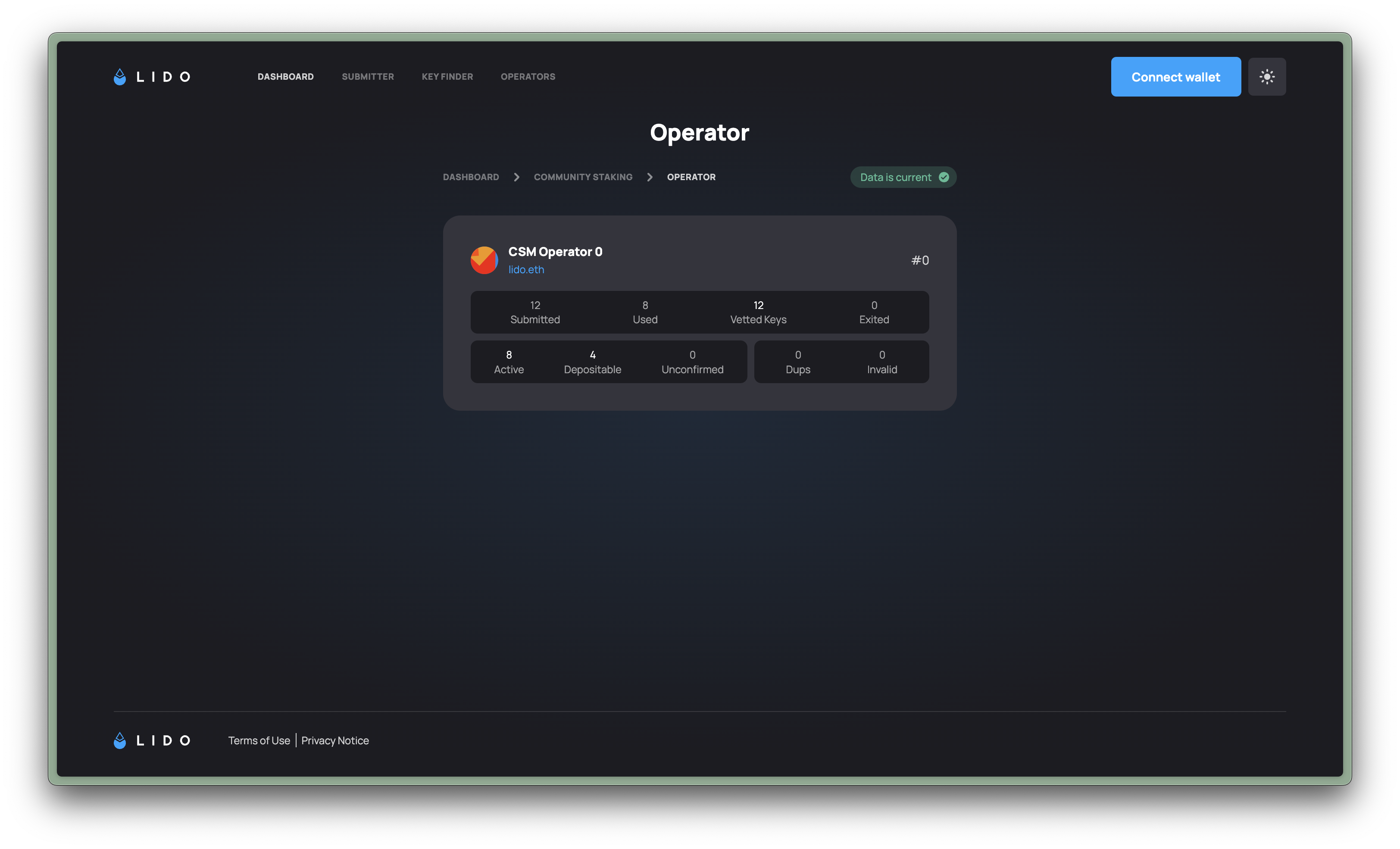 Lido Operators Portal