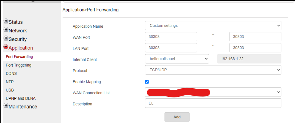 Port forward EL peers