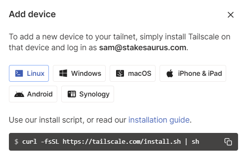 Tailscale Linux