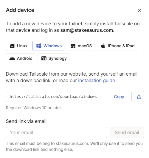 Tailscale Windows