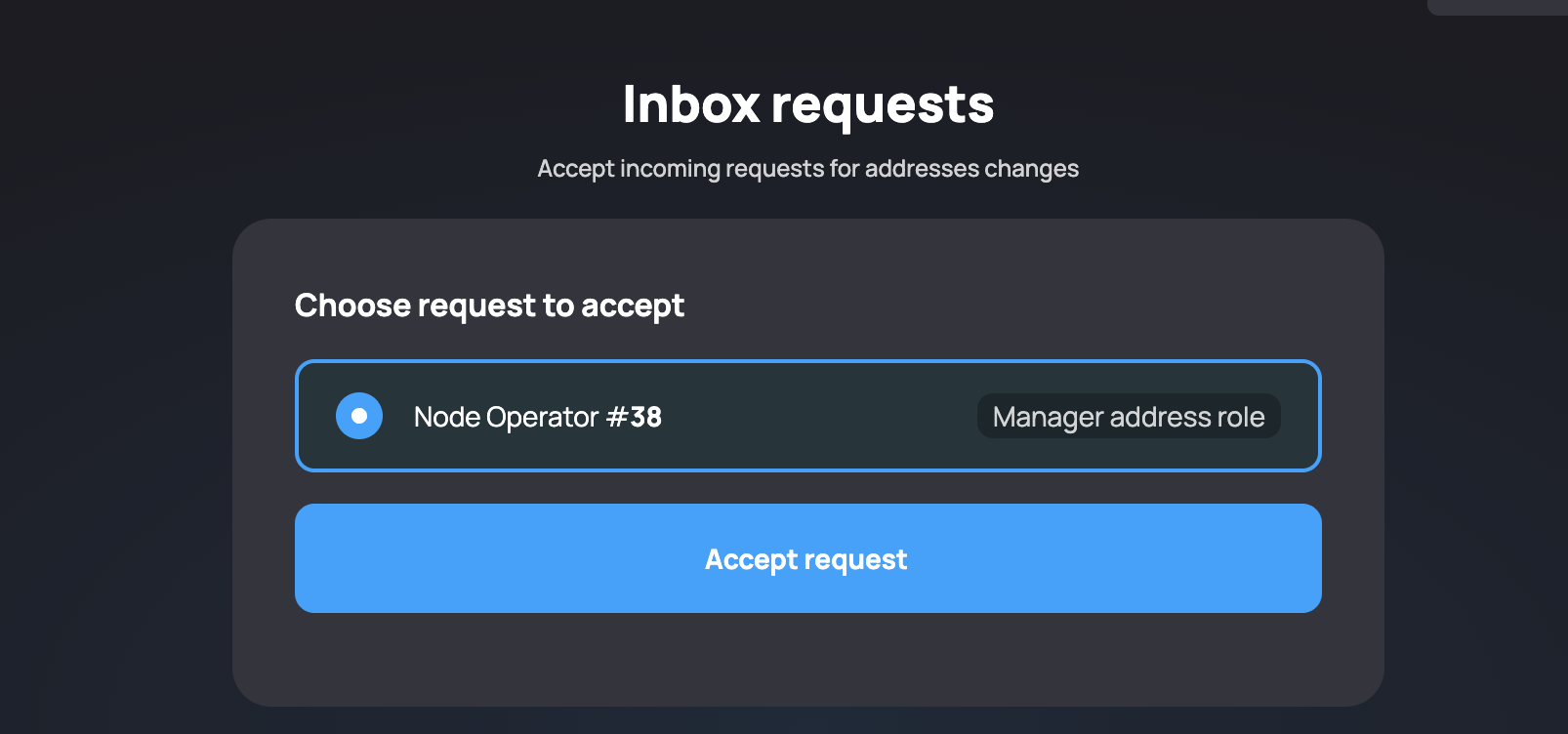 Confirm Change
