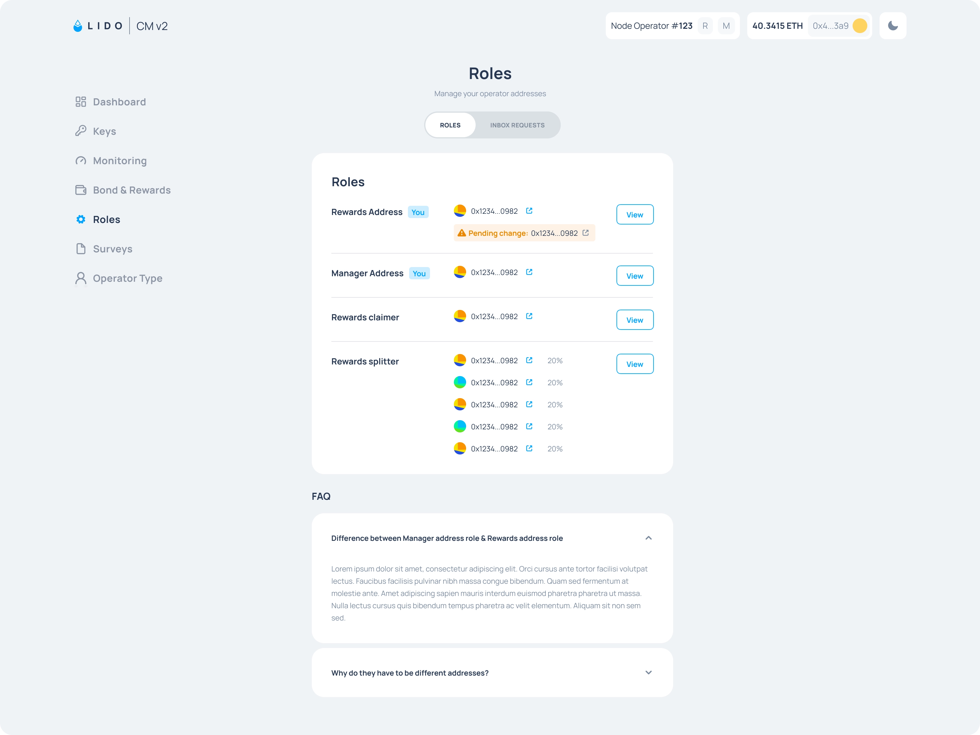 Roles overview