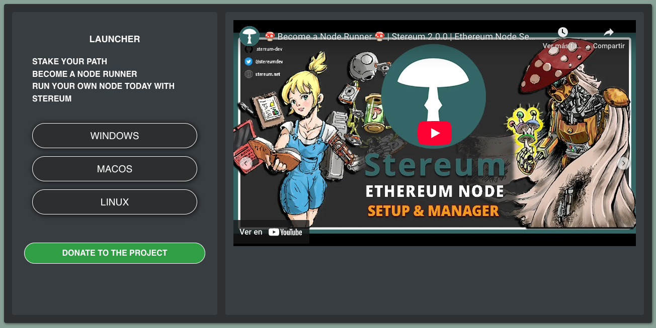 Download the Stereum Launcher